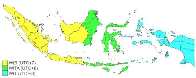 zona waktu di indonesia