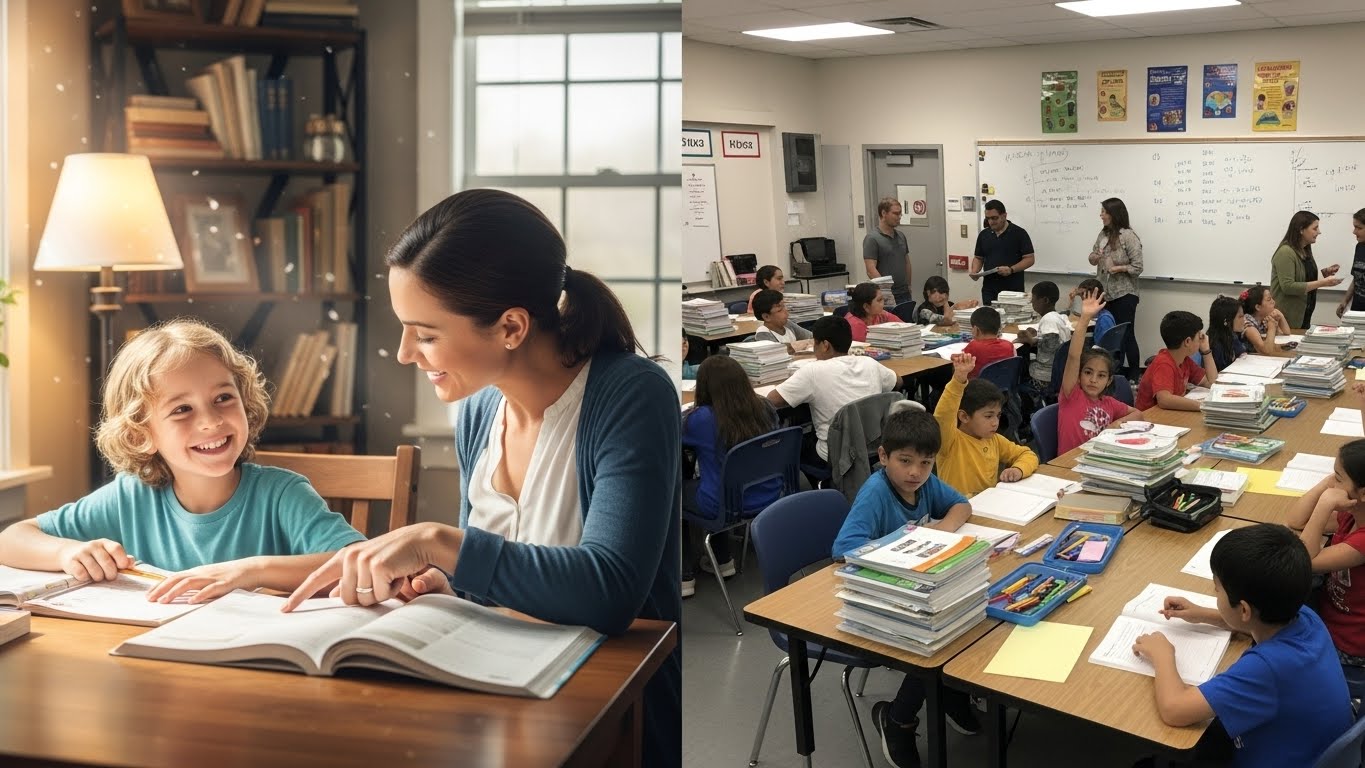 Perbandingan suasana belajar les privat vs bimbel untuk anak SD SMP SMA